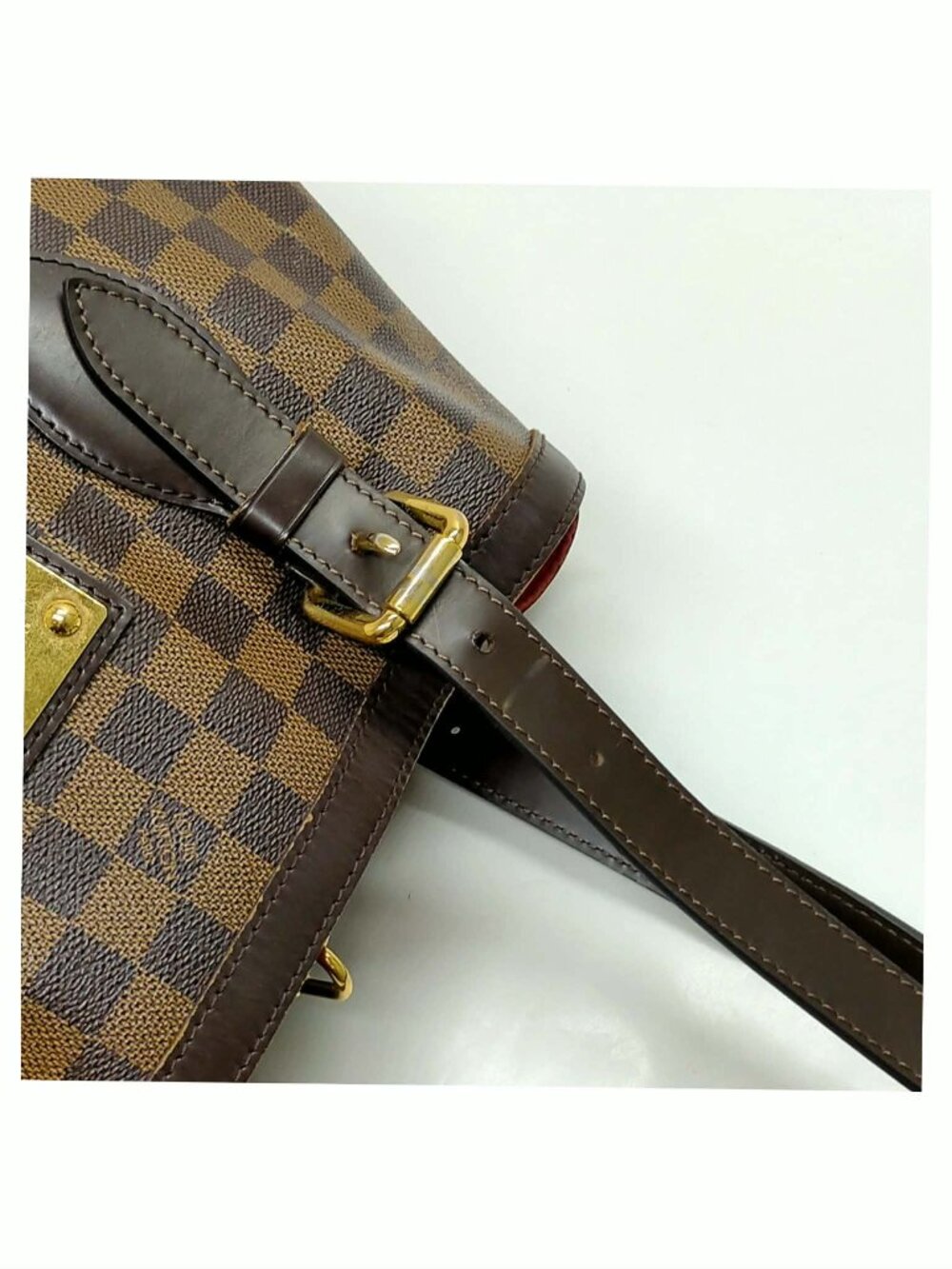 Authentic Louis Vuitton Hampstead MM Damier Ebene Tote Brown LV Shoulder Bag - Picture 7 of 16
